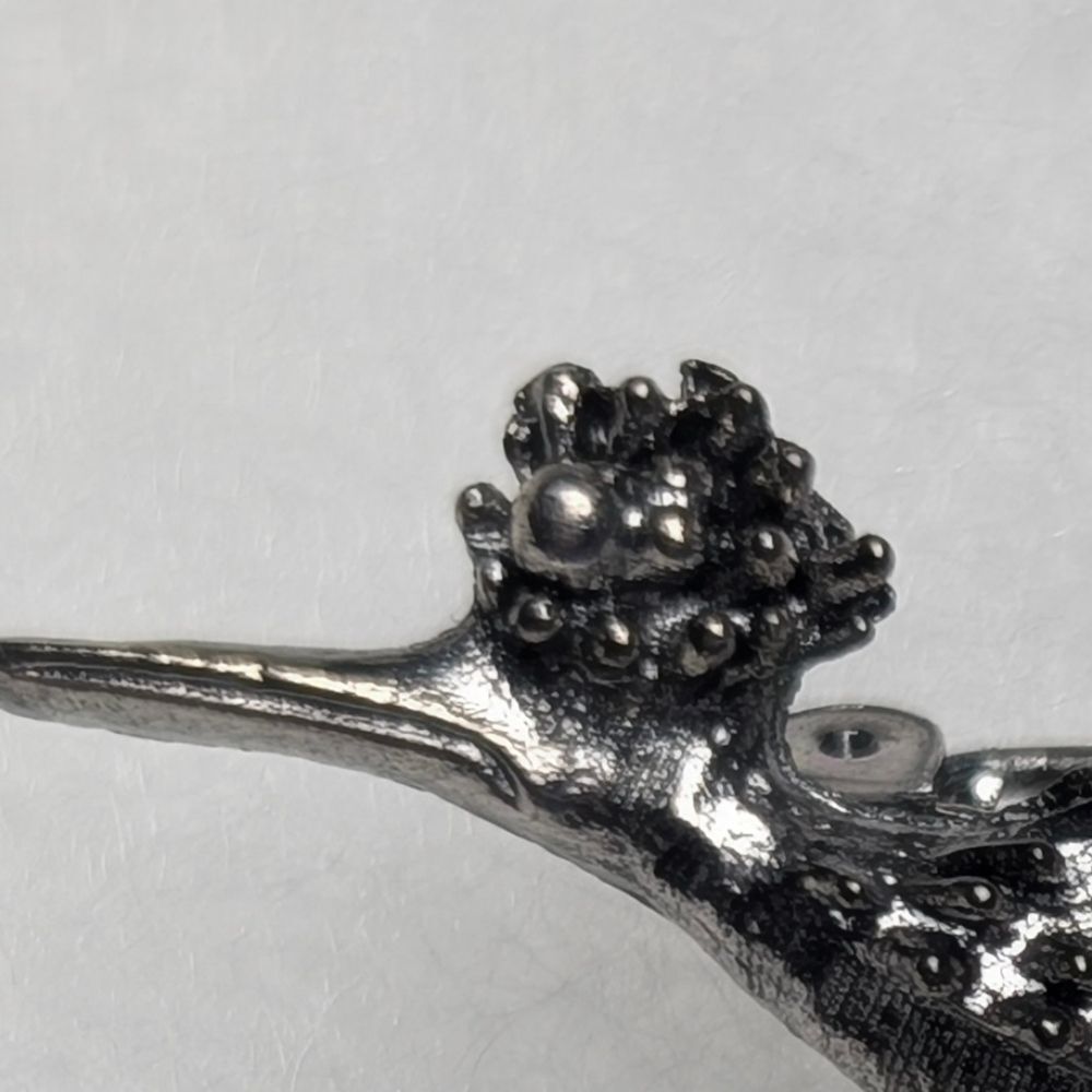 Vintage Roadrunner Bird Brooch Pair Silver Tone Mid Century Novelty Set - Picture 5 of 5